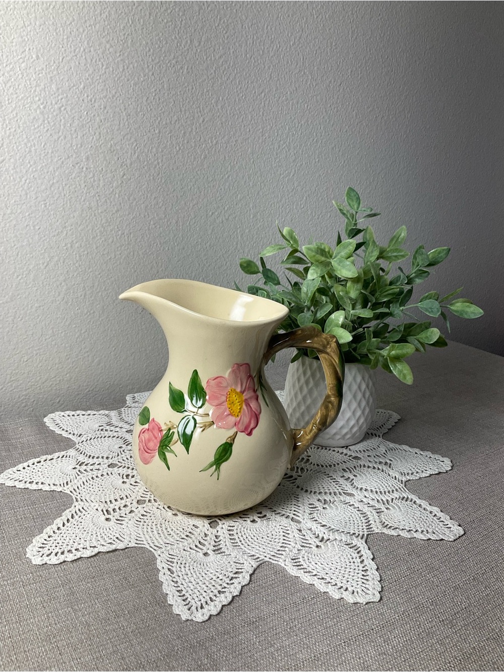 Vintage Franciscan Desert Rose Large Pitcher Hand Painted Made in the USA